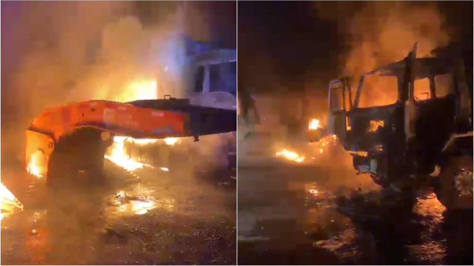 Ataque incendiario en Lautaro: 10 maquinarias calcinadas