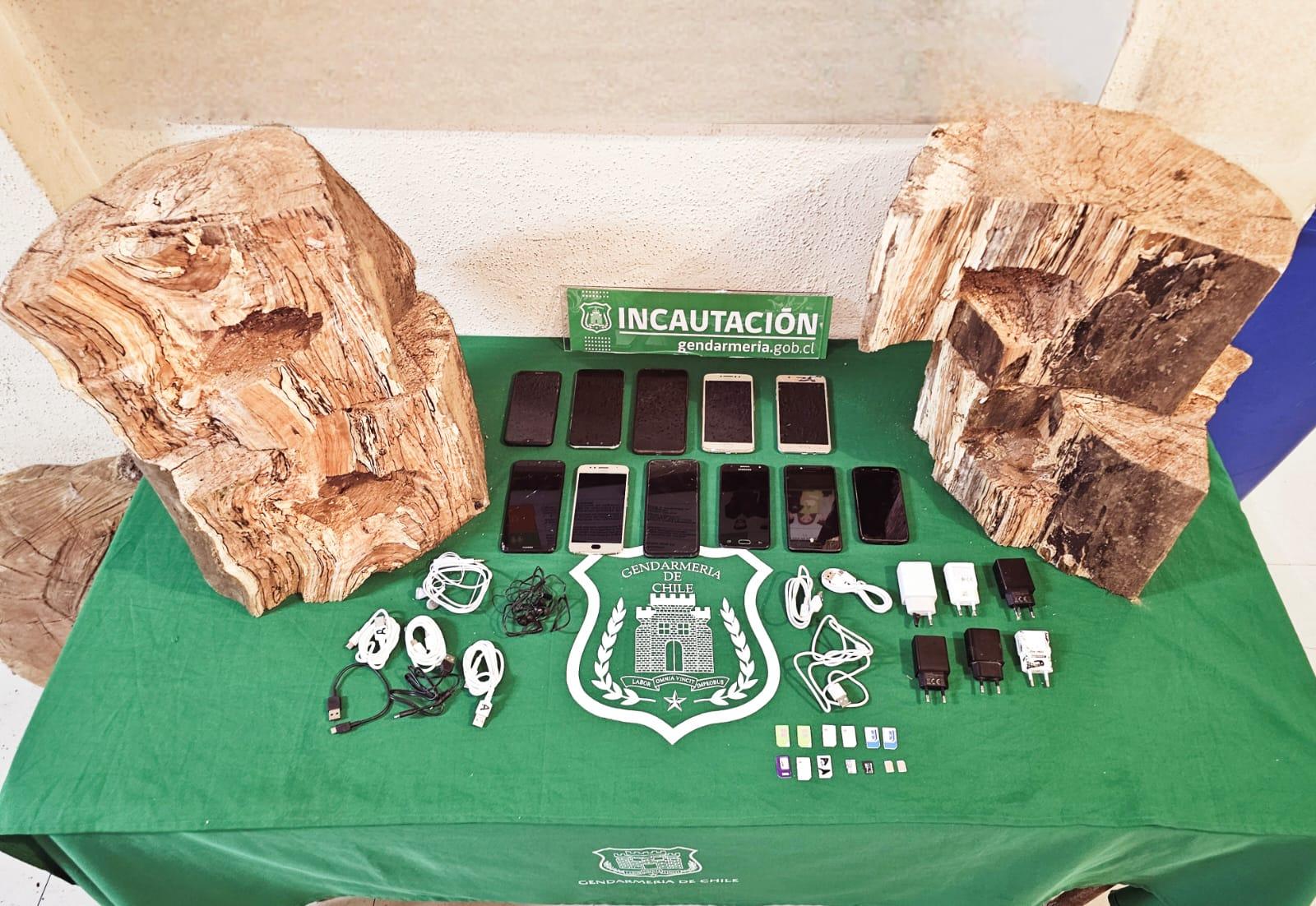 Gendarmería frustra ingreso de 11 celulares ocultos en troncos de madera en la Unidad Penal de Lautaro