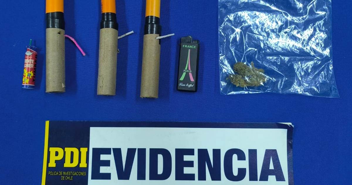 En Lautaro PDI detiene a sujeto que portaba elementos pirotecnicos