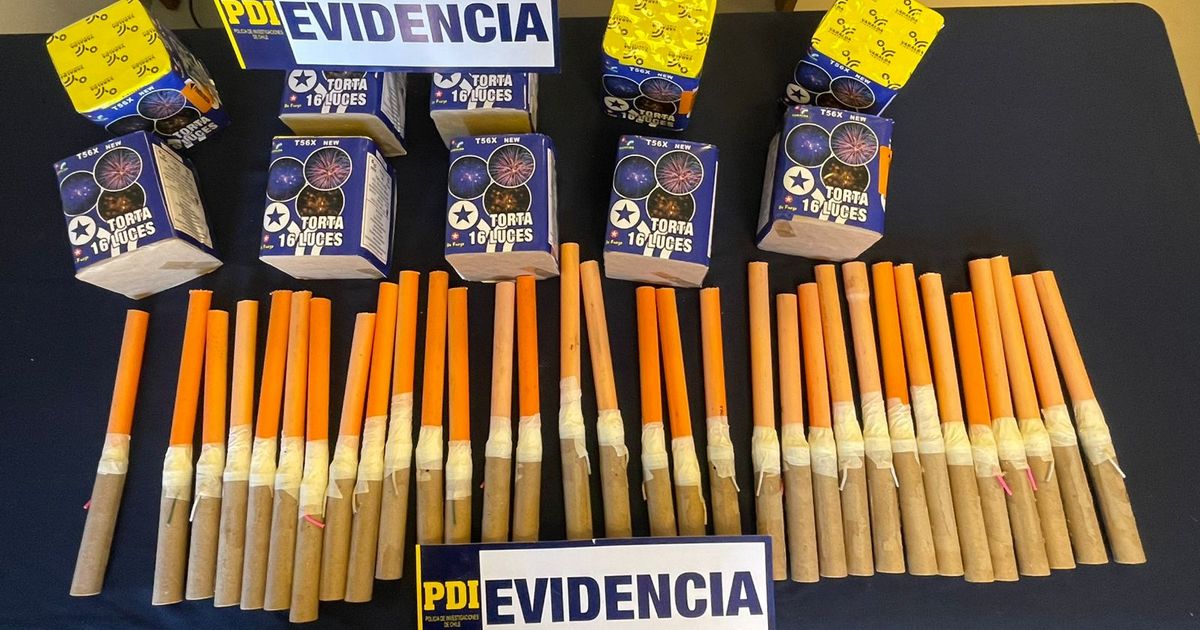 En Freire:  PDI incauta diversos artefactos pirotécnicos comercializados a través de redes sociales