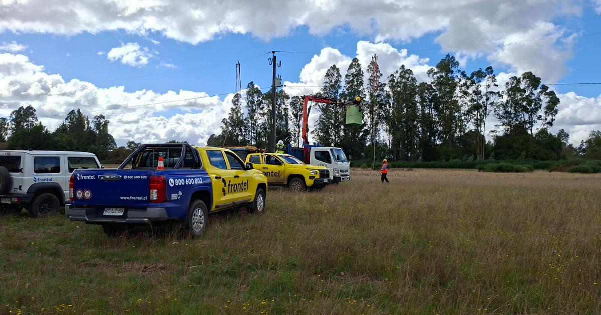 Gran despliegue de Frontel por mejoramientos de redes eléctricas del Sector Mahuidache de Freire