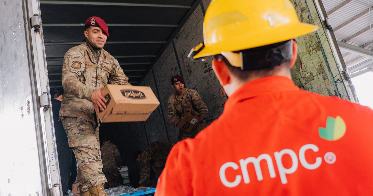 CMPC despliega amplio operativo de apoyo en Angol tras el sistema frontal: ayuda humanitaria, maquinaria y alimentación